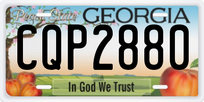 GA license plate CQP2880