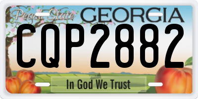 GA license plate CQP2882