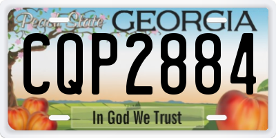 GA license plate CQP2884