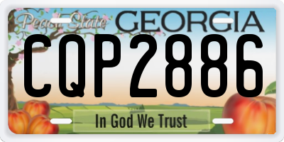GA license plate CQP2886