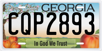 GA license plate CQP2893