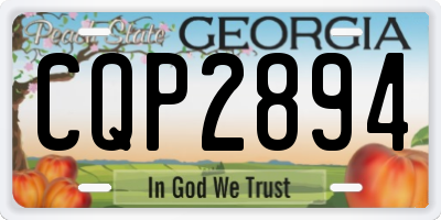 GA license plate CQP2894