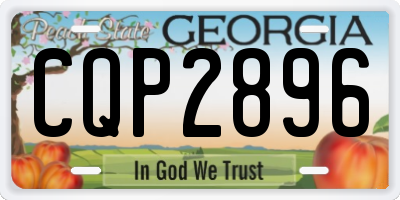 GA license plate CQP2896