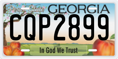 GA license plate CQP2899