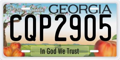 GA license plate CQP2905