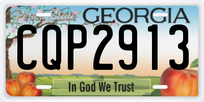 GA license plate CQP2913