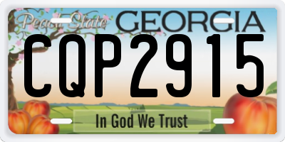 GA license plate CQP2915