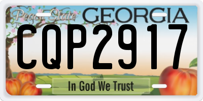 GA license plate CQP2917