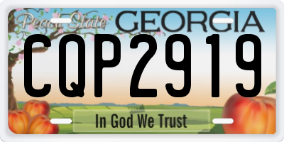 GA license plate CQP2919