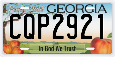 GA license plate CQP2921