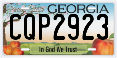 GA license plate CQP2923