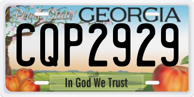 GA license plate CQP2929