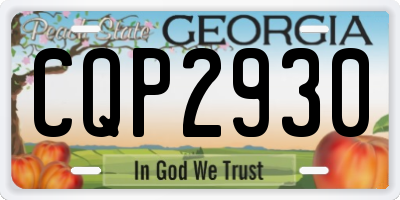 GA license plate CQP2930