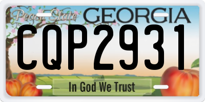 GA license plate CQP2931