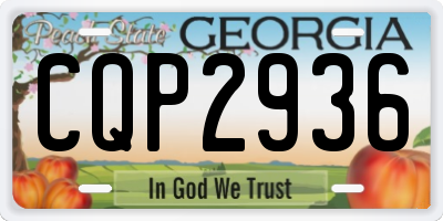 GA license plate CQP2936