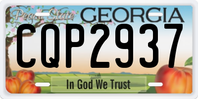 GA license plate CQP2937