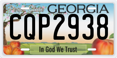 GA license plate CQP2938