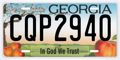 GA license plate CQP2940