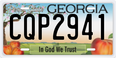 GA license plate CQP2941