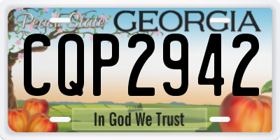 GA license plate CQP2942