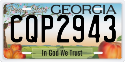 GA license plate CQP2943