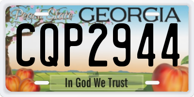 GA license plate CQP2944