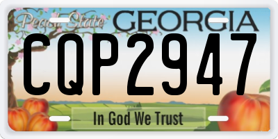 GA license plate CQP2947