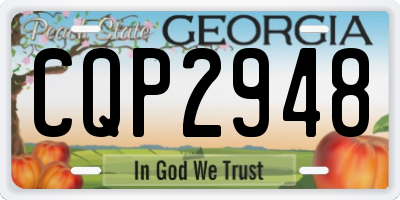 GA license plate CQP2948