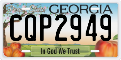 GA license plate CQP2949