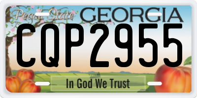 GA license plate CQP2955