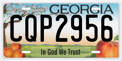 GA license plate CQP2956