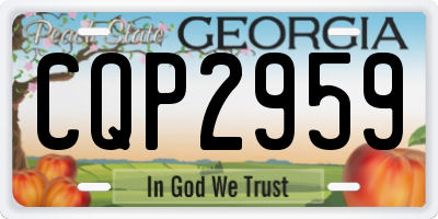 GA license plate CQP2959