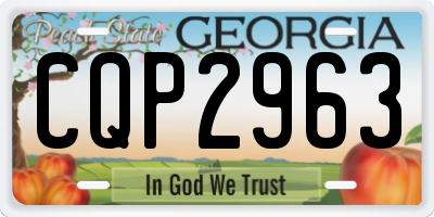 GA license plate CQP2963