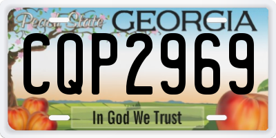 GA license plate CQP2969