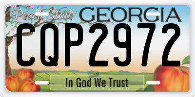 GA license plate CQP2972