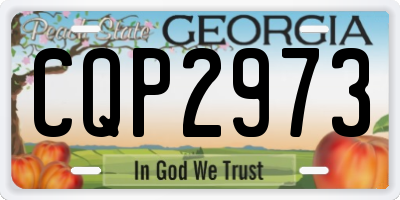 GA license plate CQP2973