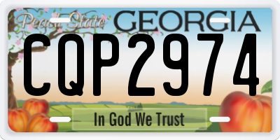 GA license plate CQP2974
