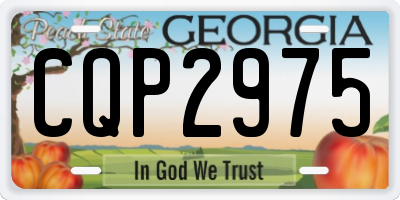 GA license plate CQP2975