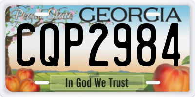GA license plate CQP2984