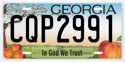 GA license plate CQP2991
