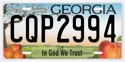 GA license plate CQP2994