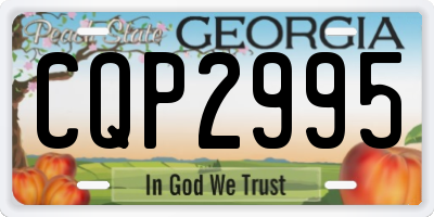 GA license plate CQP2995