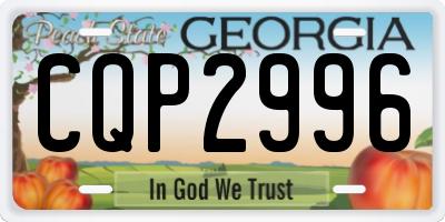 GA license plate CQP2996