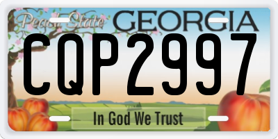 GA license plate CQP2997