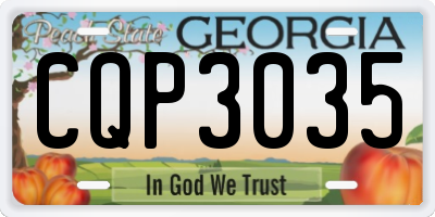 GA license plate CQP3035