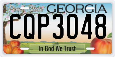 GA license plate CQP3048
