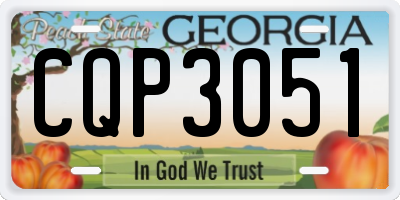GA license plate CQP3051