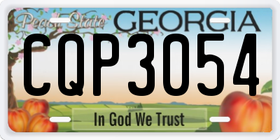 GA license plate CQP3054