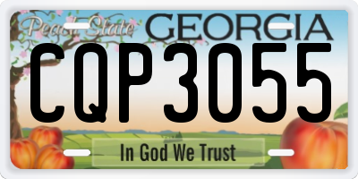 GA license plate CQP3055