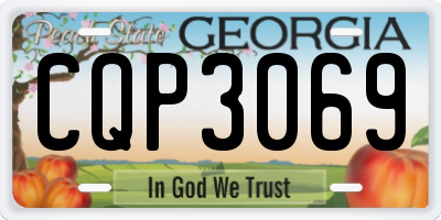 GA license plate CQP3069